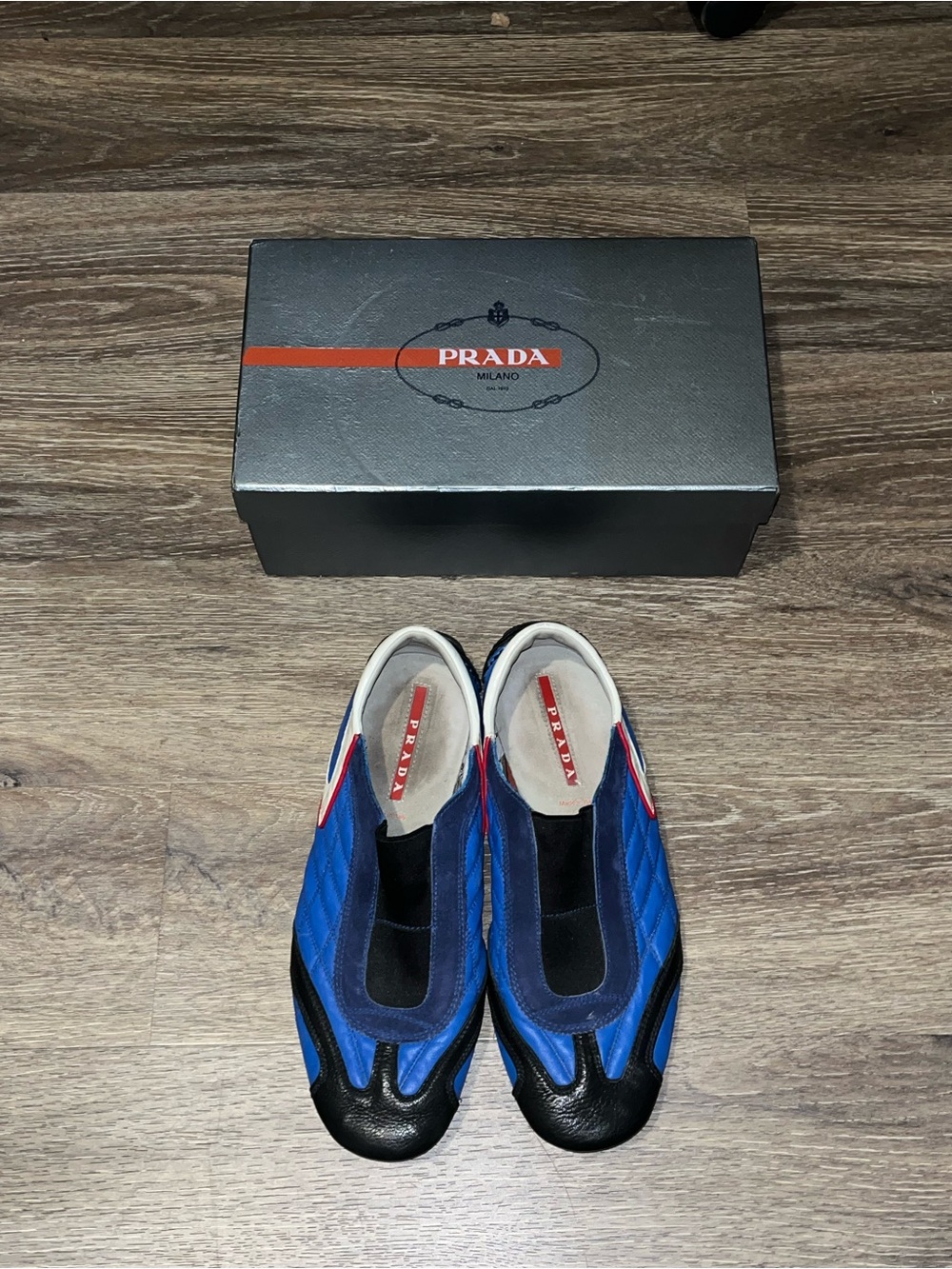 RARE Vintage Prada Leather Sneakers Size 8.5